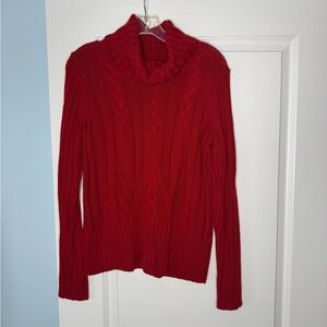 🍓6/$15🍓 Womens Medium Red Knit Turtleneck Sweater